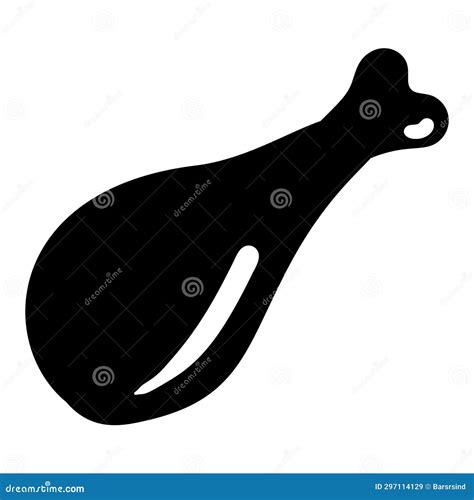 Happy Thanksgiving Turkey Leg Meat Silhouette Stock Vector