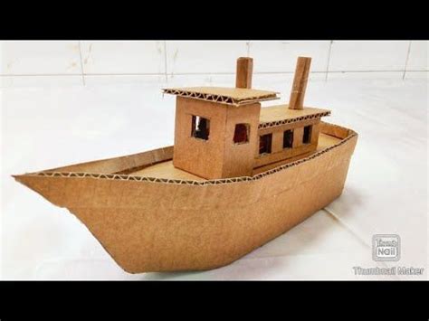 How To Make Ship With Cardboard Very Easy Boat Crafts Cardboard