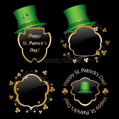 St Patrick S Day Frames Stock Vector Illustration Of Shiny 18344375