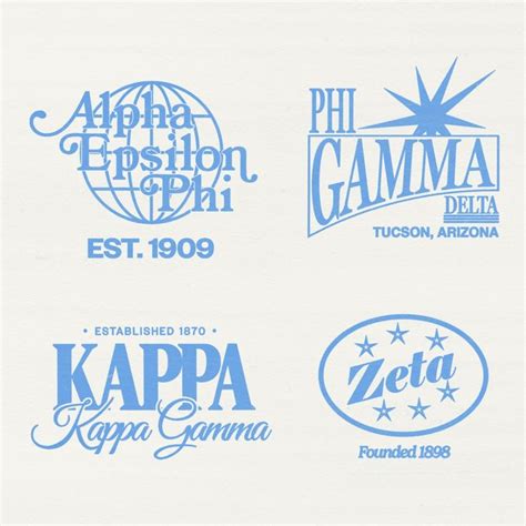 Greek Life Logo Designs For Apparel In 2024 Retro Logo Design