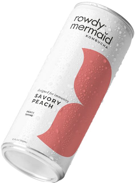 Savory Peach Kombucha Rowdy Mermaid