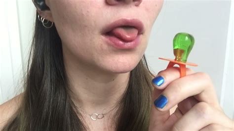 Asmr 💍 Lollipop 🍏 No Talking 🍏 Ring Pop Satisfying Mouth Sounds Licking