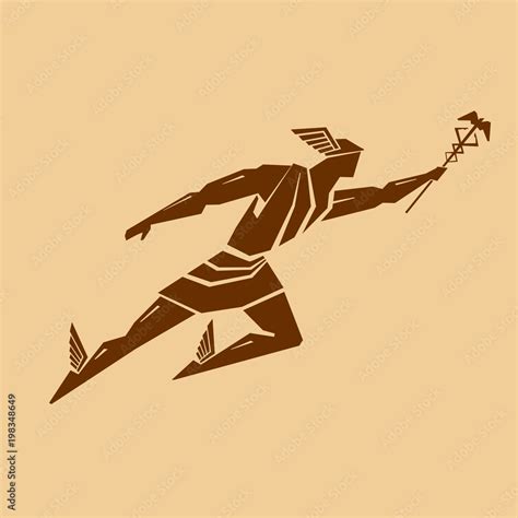 Ancient Greek god Hermes. Vector drawing Stock Vector | Adobe Stock