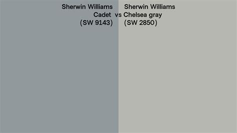 Sherwin Williams Cadet Vs Chelsea Gray Side By Side Comparison