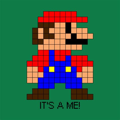 Pixel Mario - Videogames - T-Shirt | TeePublic