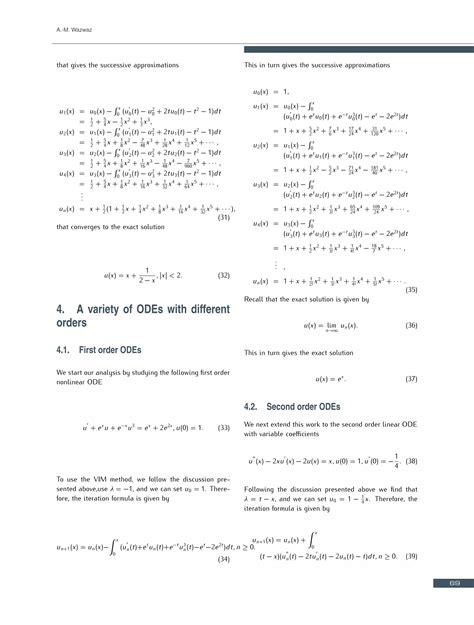 The Variational Iteration Method For Solving Linea Pdf