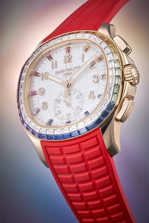 Patek Philippe Debuts Aquanaut Luce Chronograph with Rainbow-hued Gems - Por Homme ...