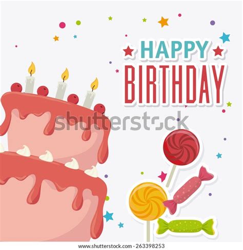 Happy Birthday Colorful Card Design Vector Stock Vector Royalty Free 263398253 Shutterstock