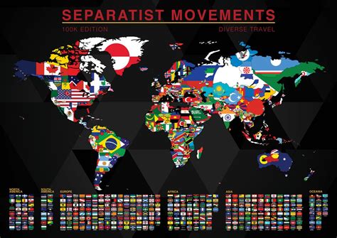 Separatist Movements 100K Map Print Etsy