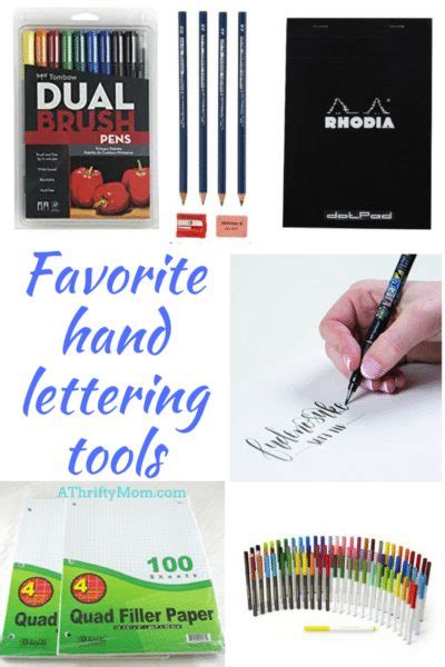 Favorite hand lettering tools - A Thrifty Mom