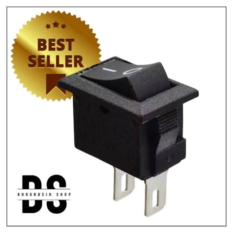 Jual Rocker Switch Hitam Pins Saklar Kaki On Off Tahan Panas