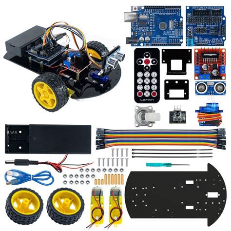 LAFVIN Smart Robot Car Kit for Arduino 2WD Chassis Robot Kit with ...