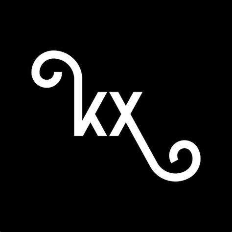 Diseño Del Logotipo De La Letra Kx En Fondo Negro Kx Iniciales Creativas Concepto De La Letra