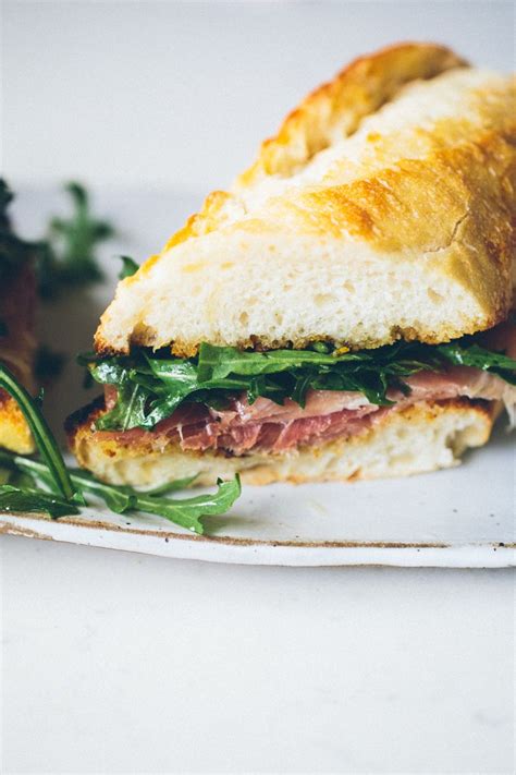 Garlic Confit Arugula And Prosciutto Sandwich Prosciutto Sandwich