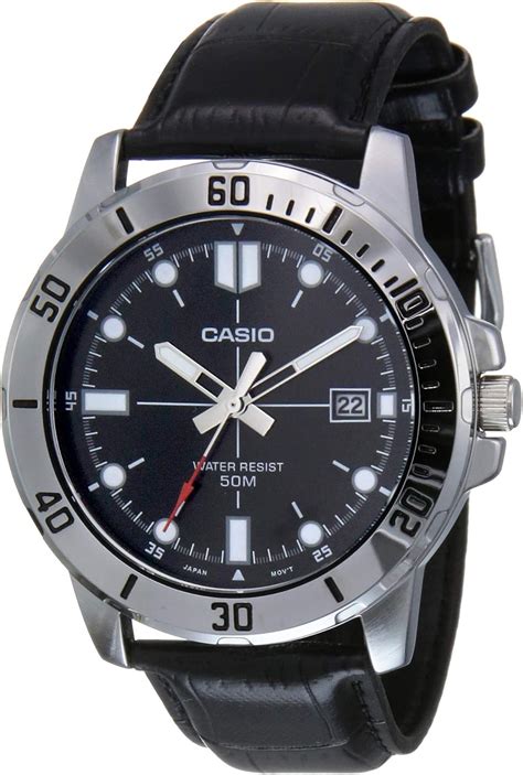 Casio MTP VD01L 1EV Men S Enticer Stainless Steel Black Dial Casual