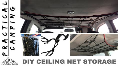 Diy Ceiling Cargo Net Car Storage Practical Camping Youtube