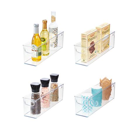 iDesign Bacs de rangement en plastique recyclé pour garde manger et