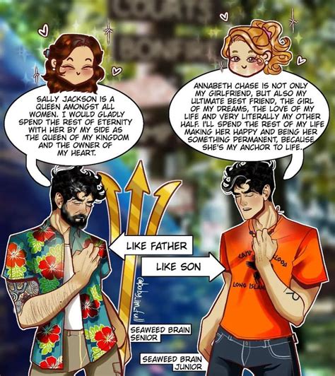 Poseidon And Percy Percy Jackson Drawings Percy Jackson Comics