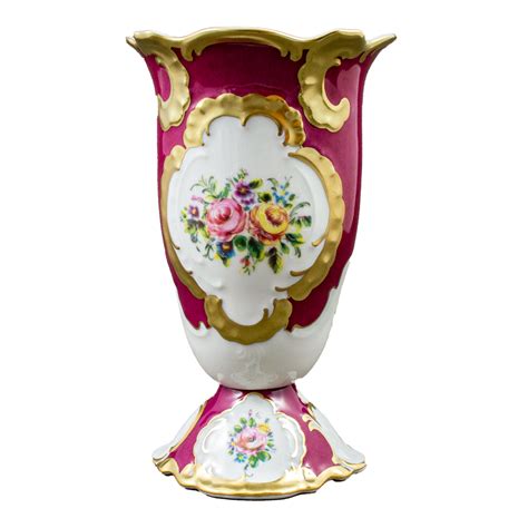 Barock Vase Mit Fu Cm Dekor Residenz Purpur