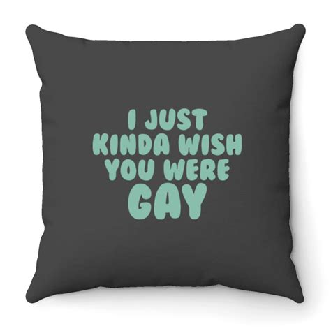 I Just Kinda Wish You Were Gay Billies Eilish Sticker Throw Pillows Sold By Rosupro2279 SKU