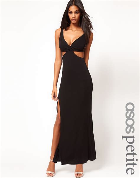 Lyst Asos Maxi Dress With Cut Out Sides And Sexy Split In Black