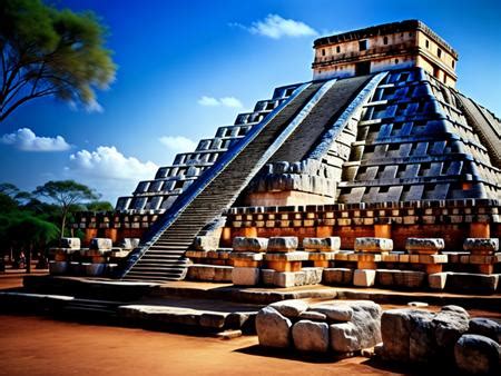 A Very Large Pyramid With Many Steps In Front Of It Image Design Id