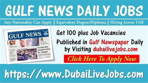 Gulf News Jobs In Dubai 2024 100 Vacancies Hiring For Free