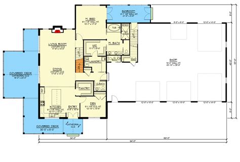 Barndominium With Optionally Finished Lower Level And Drive Through Rv