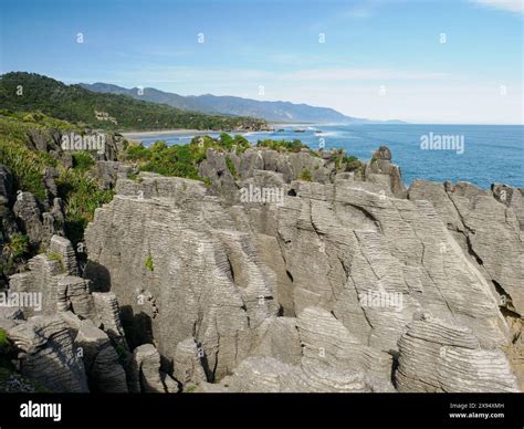 The Pancake Rocks An Unusual Formation Of Limestone Layered Like