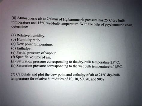 SOLVED Atmospheric Air At 760 Mm Of Hg Barometric Pressure Has A Dry