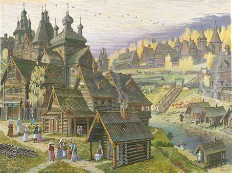 Осенний городок | Исторические картины, Архитектурные эскизы, История ...
