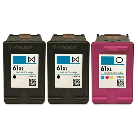 Hp 61xl High Yield Remanufactured Ink Cartridge 3 Pack Combo