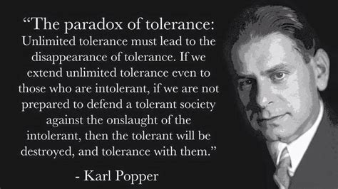 Karl Popper Tolerance Paradox Intolerance