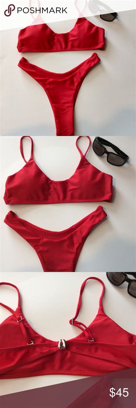 Red Cheeky Bikini Bikinis Cheeky Bikinis Sexy Bikini