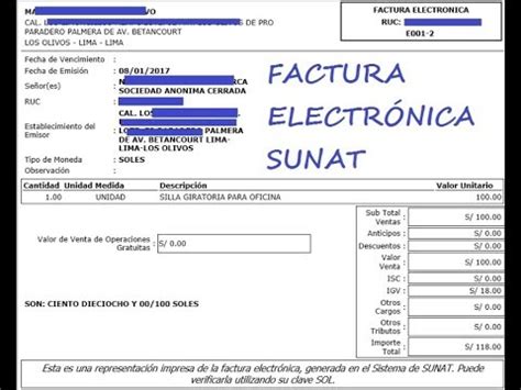 C Mo Emitir Una Factura Electr Nica Sunat Youtube