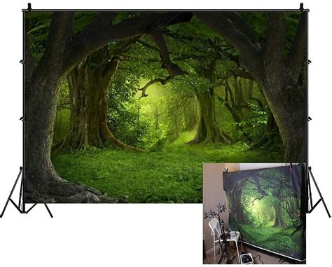 Leowefowa Green Jungle Forest Birthday Photography Backdrop India Ubuy