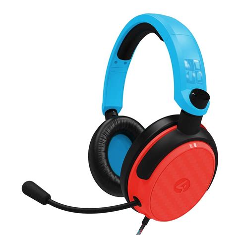 C6-100 Gaming Headset For PS4,Xbox,Switch,Andrioid,PC - Neon Blue & Red ...