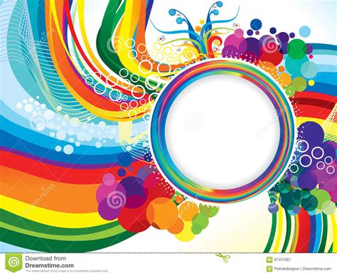 Abstract Artistic Colorful Rainbow Wave Explode Stock Vector