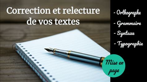 Je Vais Corriger Et Relire Vos Textes Minutieusement Par Panta