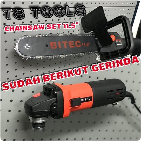 Jual Chainsaw Set Mesin Gerinda Tangan Alat Potong Gergaji Kayu Bitec