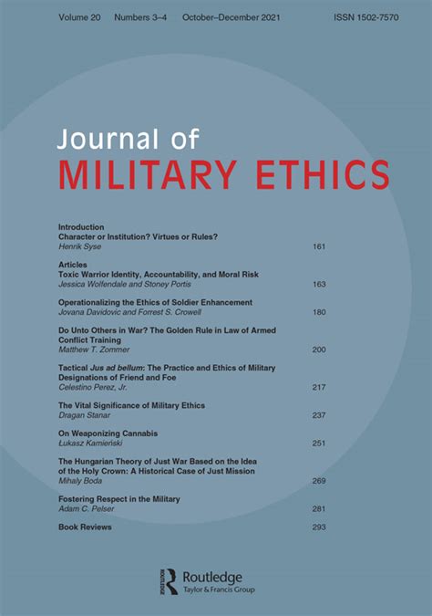 Operationalizing The Ethics Of Soldier Enhancement Journal Of Military