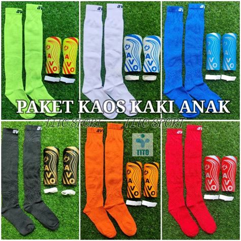 Jual Paket Kaos Kaki Sepak Bola Futsal Panjang Anak Junior Dan Deker