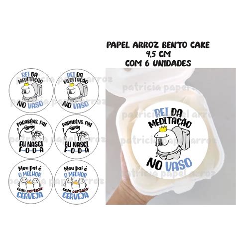 Papel De Arroz Bento Cake Mini Bolo Bolo Marmita Flork Parabens