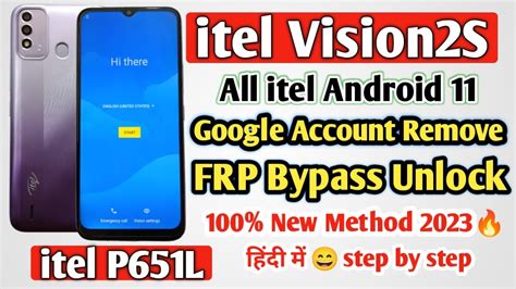 Itel P651L Frp Bypass Itel Vision 2s Google Account Bypass How To