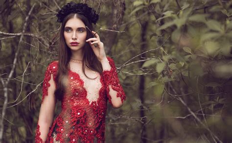 Fondos De Pantalla Mujeres Al Aire Libre Mujer Modelo Rojo