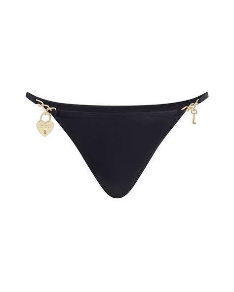 Jennie Bikini Bottom In Black Gold By Agent Provocateur