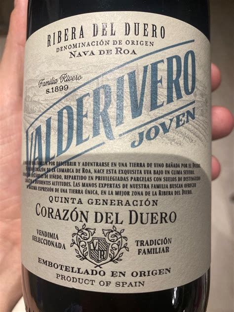 Valderivero Ribera Del Duero Crianza Spain Castilla Y Le N