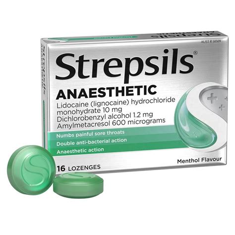 Buy Strepsils Anaesthetic Menthol 16 Lozenges Online At Chemist Warehouse