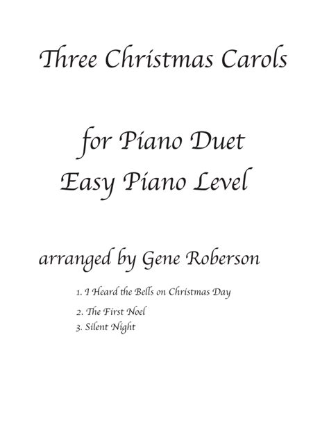 Three Christmas Carols For Beginner Piano Duet By Traditional Piano Method Digital Sheet