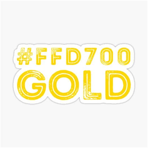 "Gold Hex Code Color #FFD700" Sticker for Sale by MinimalSketches ...